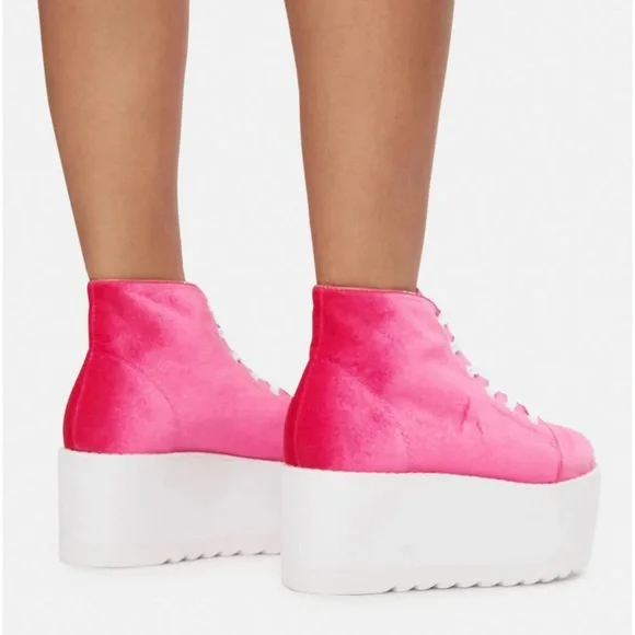 Privileged Batletta Platform Sneakers Velour SZ 10 Dolls Kills - Picture 7 of 12